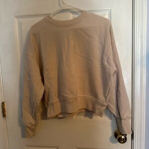 Uniqlo Light Beige Crewneck Top
